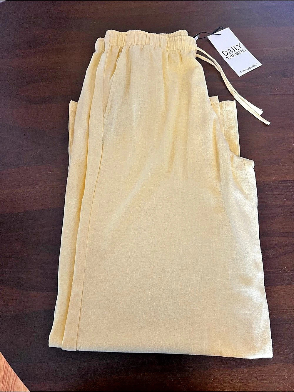 Daily Trousers Wide Leg Pants in Yellow NWT